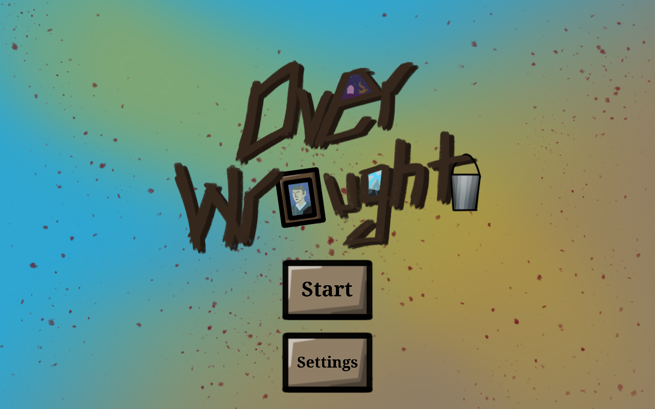 The title screen for Overwrought.